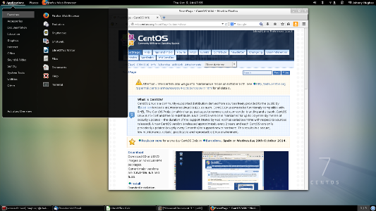 Внешний вид CentOS